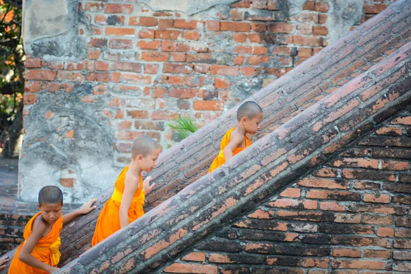 Tailandia Ayutthaya Una Vista Del Templo Wat Yai Chai Mongkhol — Foto de Stock