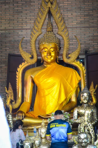 Thajsko Ayutthaya Pohled Chrám Wat Yai Chai Mongkhol — Stock fotografie