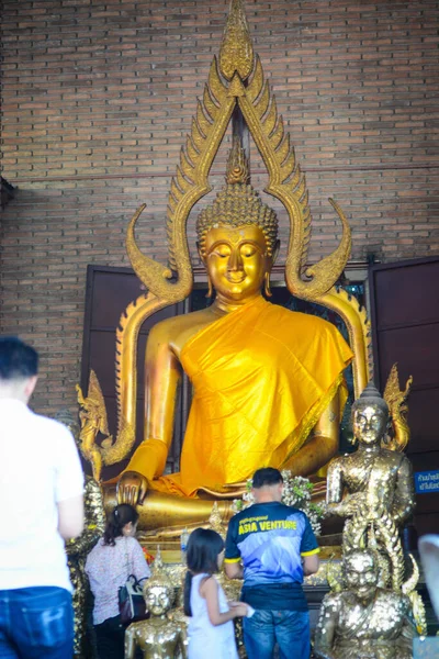 Tailândia Ayutthaya Uma Vista Templo Wat Yai Chai Mongkhol — Fotografia de Stock