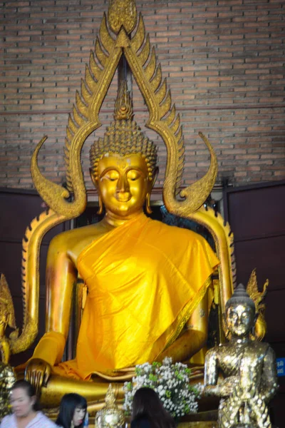 Tailândia Ayutthaya Uma Vista Templo Wat Yai Chai Mongkhol — Fotografia de Stock