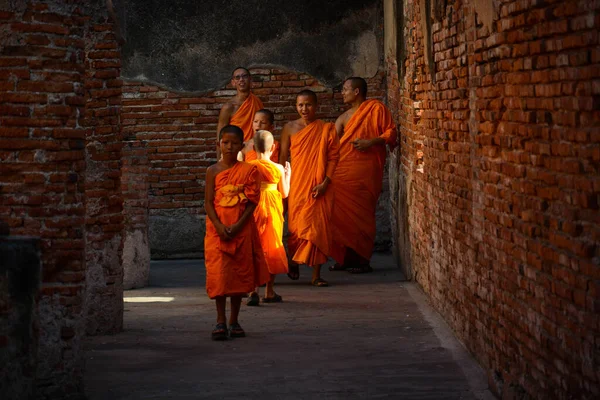 Tailandia Ayutthaya Una Vista Del Templo Wat Yai Chai Mongkhol — Foto de Stock