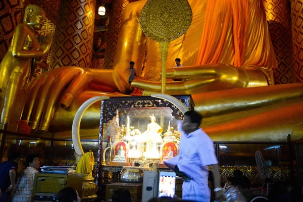 Thajsko Ayutthaya Wat Phanan Choeng Worawihan Chrám — Stock fotografie