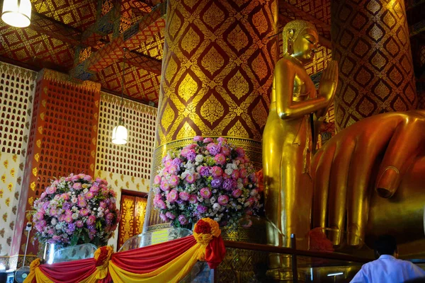 Tailandia Ayutthaya Wat Phanan Choeng Worawihan Templo — Foto de Stock