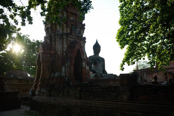 Tailândia Ayutthaya Templo Wat Mahathat — Fotografia de Stock