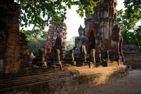 Thaiföld Ajutthaja Wat Mahathat Templom — Stock Fotó