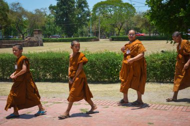 Tayland. Ayutthaya. Şehrin güzel bir manzarası.