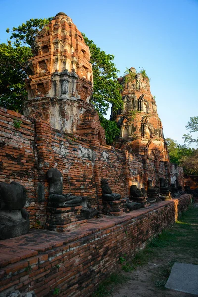 Tajlandia Ayutthayę Piękny Widok Świątyń Mieście — Zdjęcie stockowe