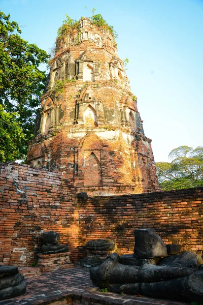 Tajlandia Ayutthayę Piękny Widok Świątyń Mieście — Zdjęcie stockowe