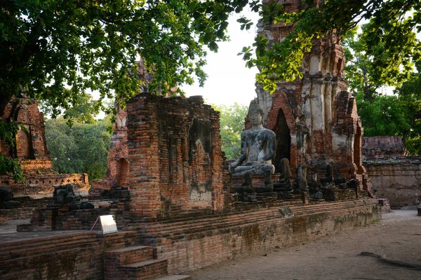 Thajsko Ayutthaya Krásný Výhled Chrámy Městě — Stock fotografie