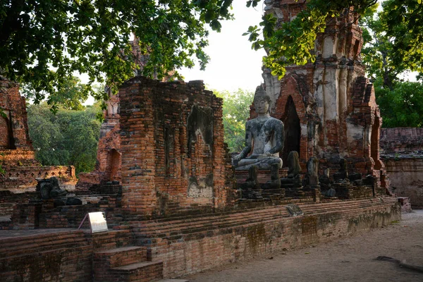 Thajsko Ayutthaya Krásný Výhled Chrámy Městě — Stock fotografie