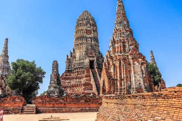 Ayutthaya Thailandia Tempio Wat Chaiwatthanaram — Foto Stock