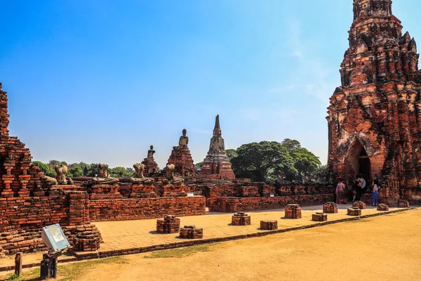 Ayutthaya Thailandia Tempio Wat Chaiwatthanaram — Foto Stock