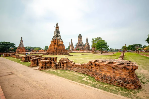 Ayutthaya Thailandia Tempio Wat Chaiwatthanaram — Foto Stock