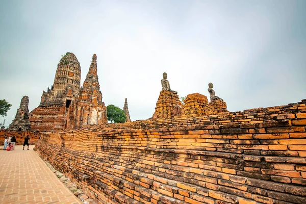 Ajutthaja Thaiföld Wat Chaiwatthanaram Templom — Stock Fotó