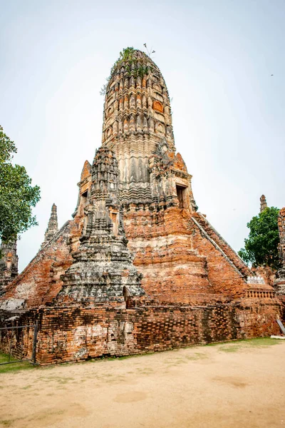 Ayutthaya Thailandia Tempio Wat Chaiwatthanaram — Foto Stock
