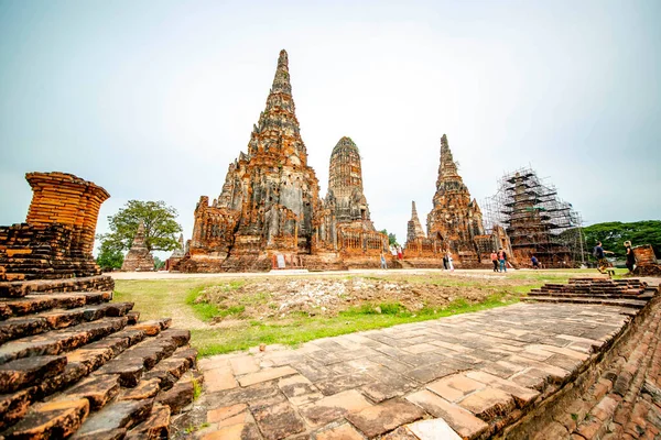 Ajutthaja Thaiföld Wat Chaiwatthanaram Templom — Stock Fotó