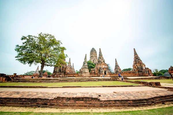 Ajutthaja Thaiföld Wat Chaiwatthanaram Templom — Stock Fotó