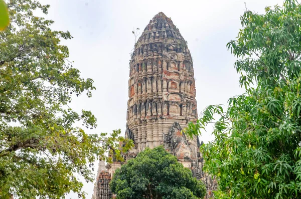 Ayutthaya Wat Chaiwatthanaram寺 — 图库照片