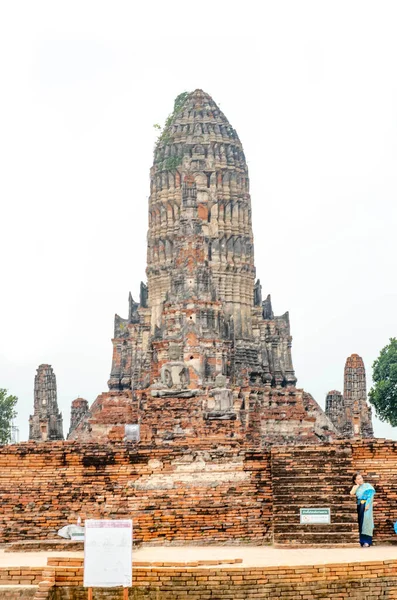 Tayland Ayutthaya Wat Chaiwatthanaram Tapınağı — Stok fotoğraf