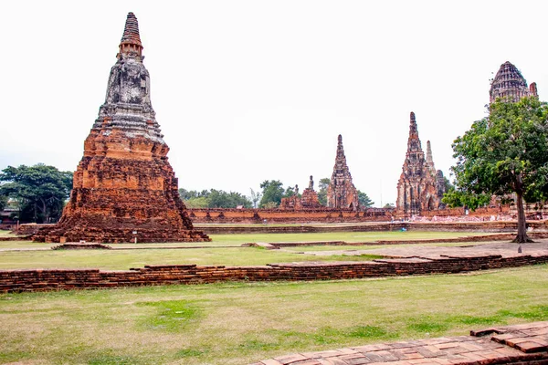 Thaiföld Ajutthaja Wat Chaiwatthanaram Templom — Stock Fotó
