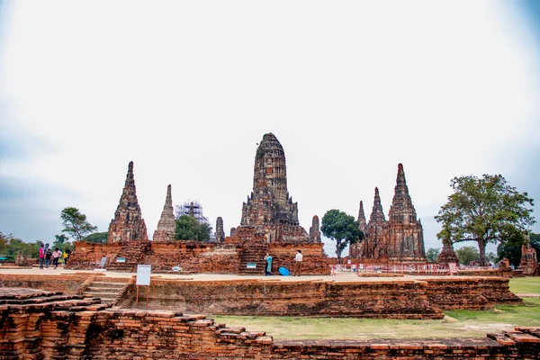 Tailandia Ayutthaya Templo Wat Chaiwatthanaram — Foto de Stock