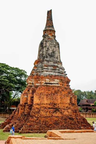 Thaiföld Ajutthaja Wat Chaiwatthanaram Templom — Stock Fotó