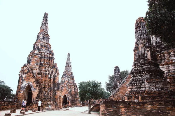 Thaiföld Ajutthaja Wat Chaiwatthanaram Templom — Stock Fotó