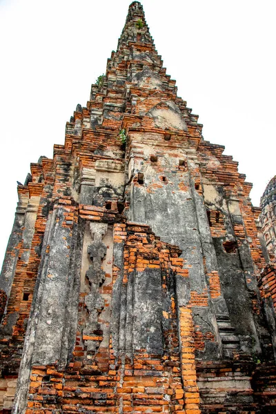 Ayutthaya Wat Chaiwatthanaram寺 — 图库照片