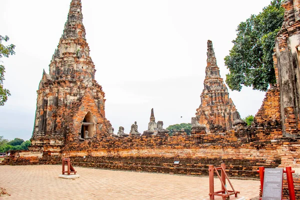 Thaiföld Ajutthaja Wat Chaiwatthanaram Templom — Stock Fotó