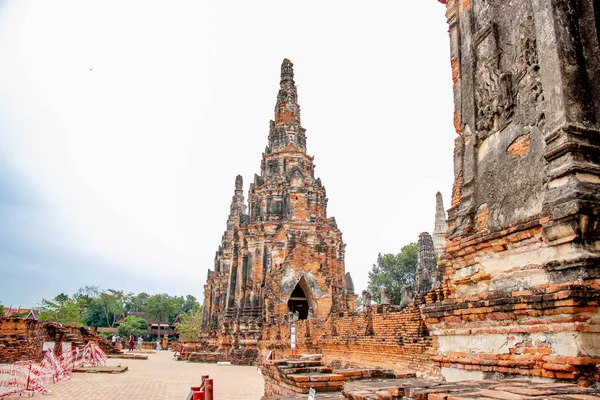 Thaiföld Ajutthaja Wat Chaiwatthanaram Templom — Stock Fotó