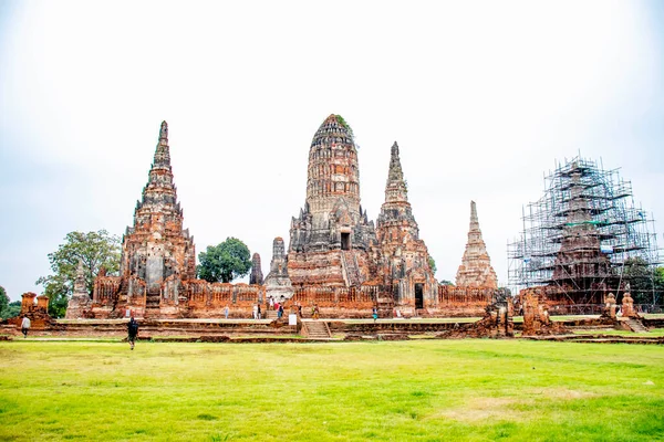 Tailândia Ayutthaya Templo Wat Chaiwatthanaram — Fotografia de Stock