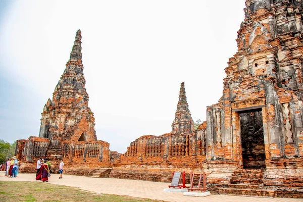 Thailandia Ayutthaya Tempio Wat Chaiwatthanaram — Foto Stock