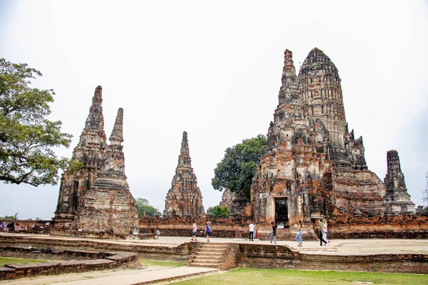 Thaiföld Ajutthaja Wat Chaiwatthanaram Templom — Stock Fotó