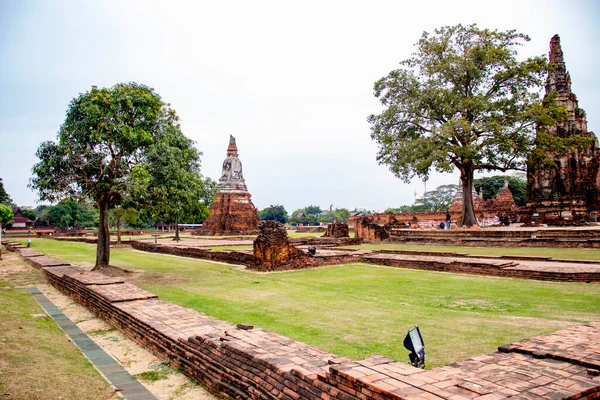 Thailandia Ayutthaya Tempio Wat Chaiwatthanaram — Foto Stock