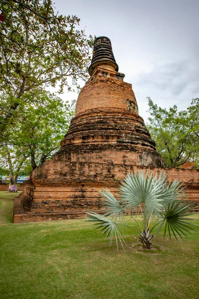 Tajlandia Ayutthayę Świątynia Wat Yai Chai Mongkhol — Zdjęcie stockowe