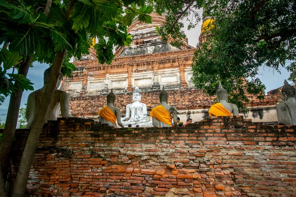 Ταϊλάνδη Αγιούταγια Ναός Wat Yai Chai Monghol — Φωτογραφία Αρχείου