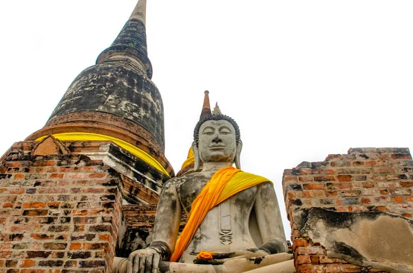 Thailandia Ayutthaya Tempio Wat Yai Chai Mongkhol — Foto Stock