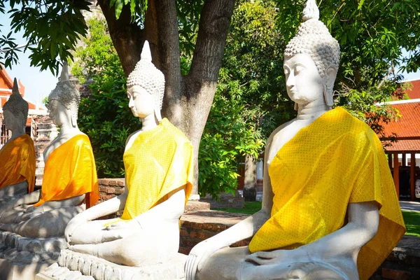 Thaiföld Ajutthaja Wat Yai Chai Mongkhol Templom — Stock Fotó