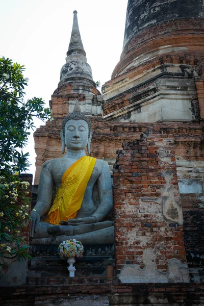 Thailand Ayutthaya Wat Yai Chai Mongkhol Tempel — Stockfoto