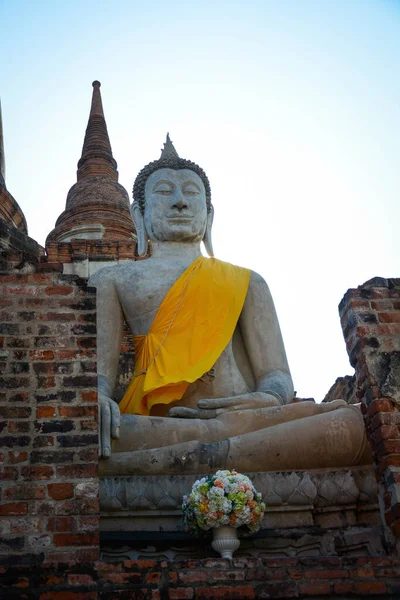 Tajlandia Ayutthayę Świątynia Wat Yai Chai Mongkhol — Zdjęcie stockowe