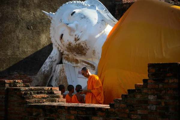 Tajlandia Ayutthayę Świątynia Wat Yai Chai Mongkhol — Zdjęcie stockowe