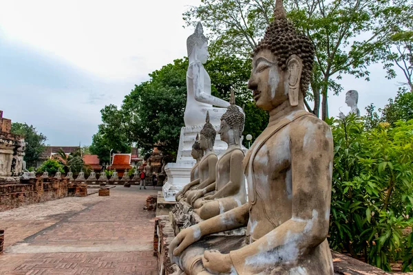 Tajlandia Ayutthayę Świątynia Wat Yai Chai Mongkhol — Zdjęcie stockowe