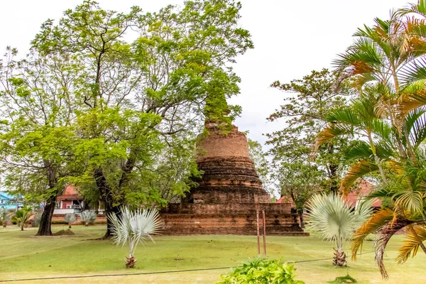 Thaiföld Ajutthaja Wat Yai Chai Mongkhol Templom — Stock Fotó