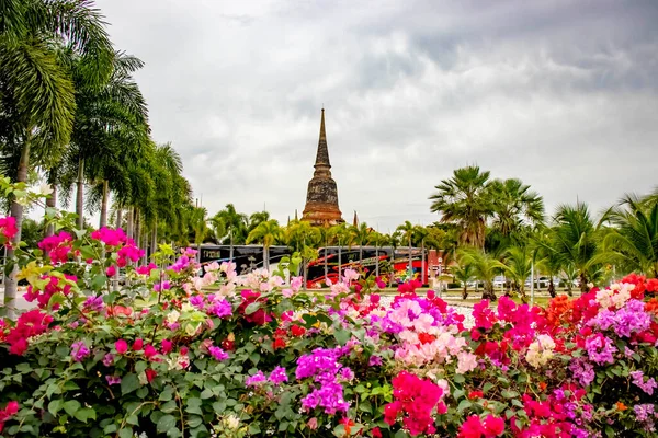 Tailandia Ayutthaya Templo Wat Yai Chai Mongkhol — Foto de Stock