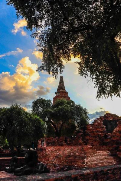 Ayutthaya Wat Ratcha Burana寺 — 图库照片