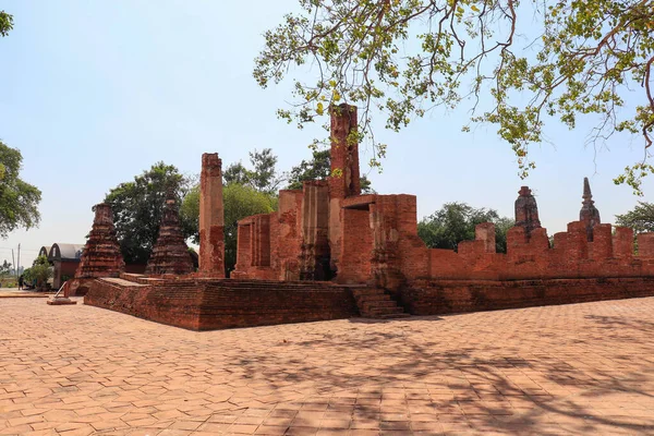 Thaiföld Ajutthaja Wat Phu Khao Templom — Stock Fotó