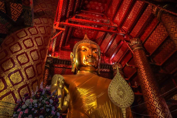 Thaiföld Ajutthaja Wat Phanan Choeng Templom — Stock Fotó