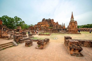 Antik Wat Mahathat Tapınağı, Ayutthaya, Tayland