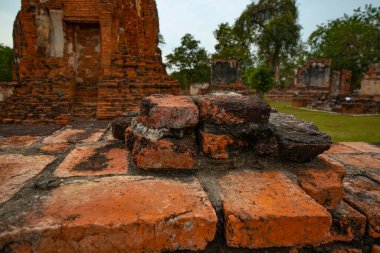 Antik Wat Mahathat Tapınağı, Ayutthaya, Tayland
