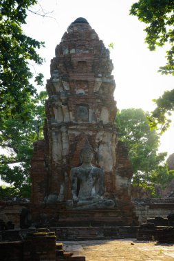 Oturan Buda heykeli, Ayutthaya, Tayland
